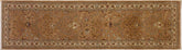 handmade Transitional Kashan Gold Ivory Hand Knotted RUNNER 100% WOOL area rug 3x10